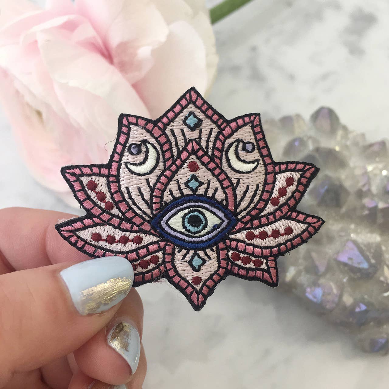 Mystical Lotus - Evil Eye Patch