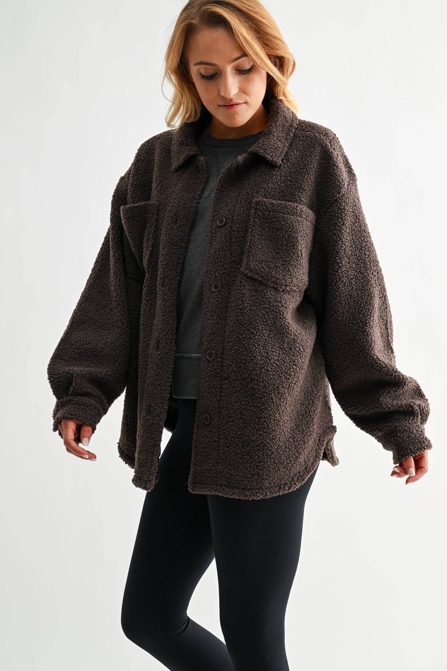 Espresso Sherpa Shacket