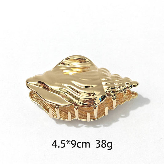 Conch Shell Hair Claw Clip- Gold