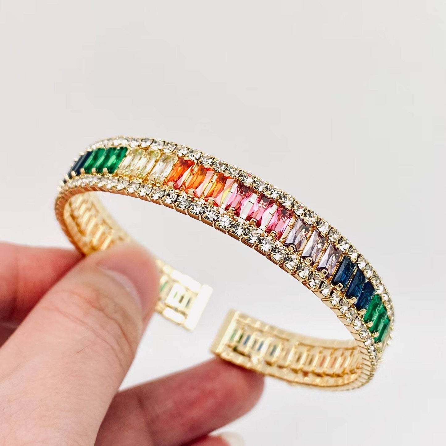 18K CZ Colorful Bangle