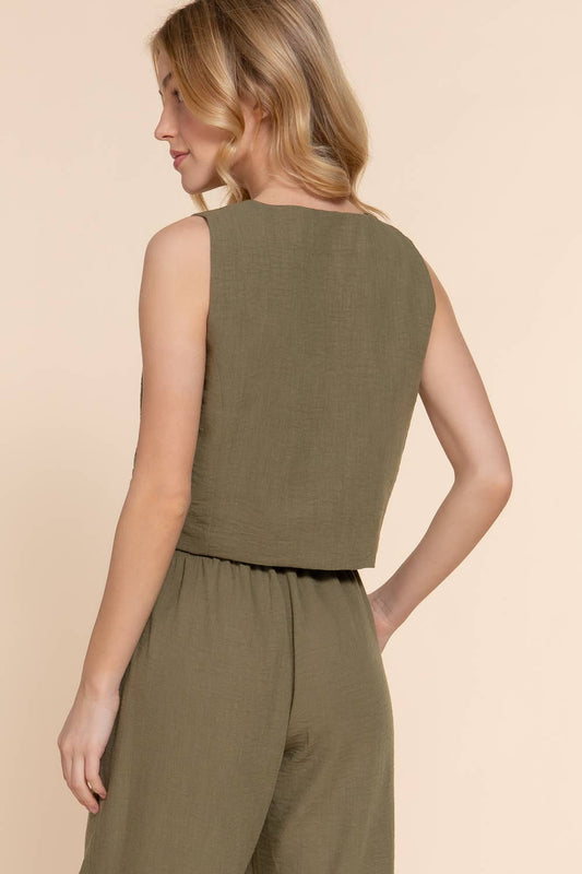 Linen Effect Vest