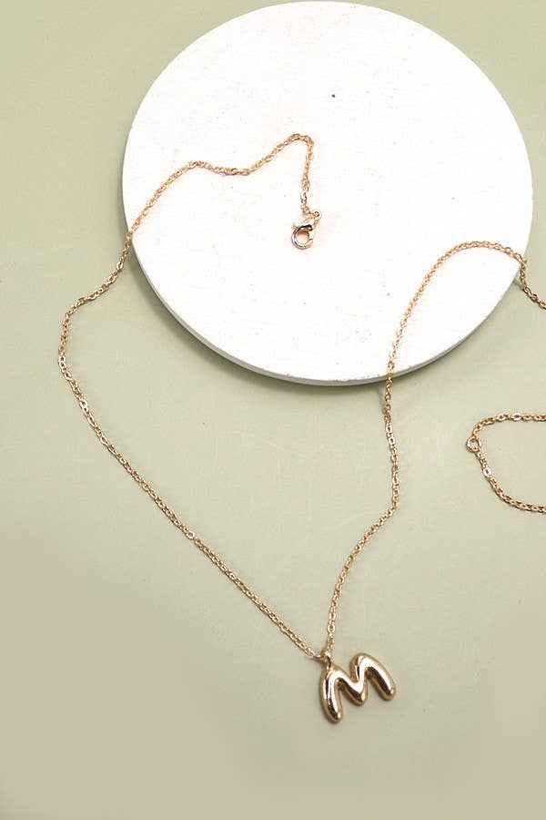 BUBBLE INITIAL NECKLACE