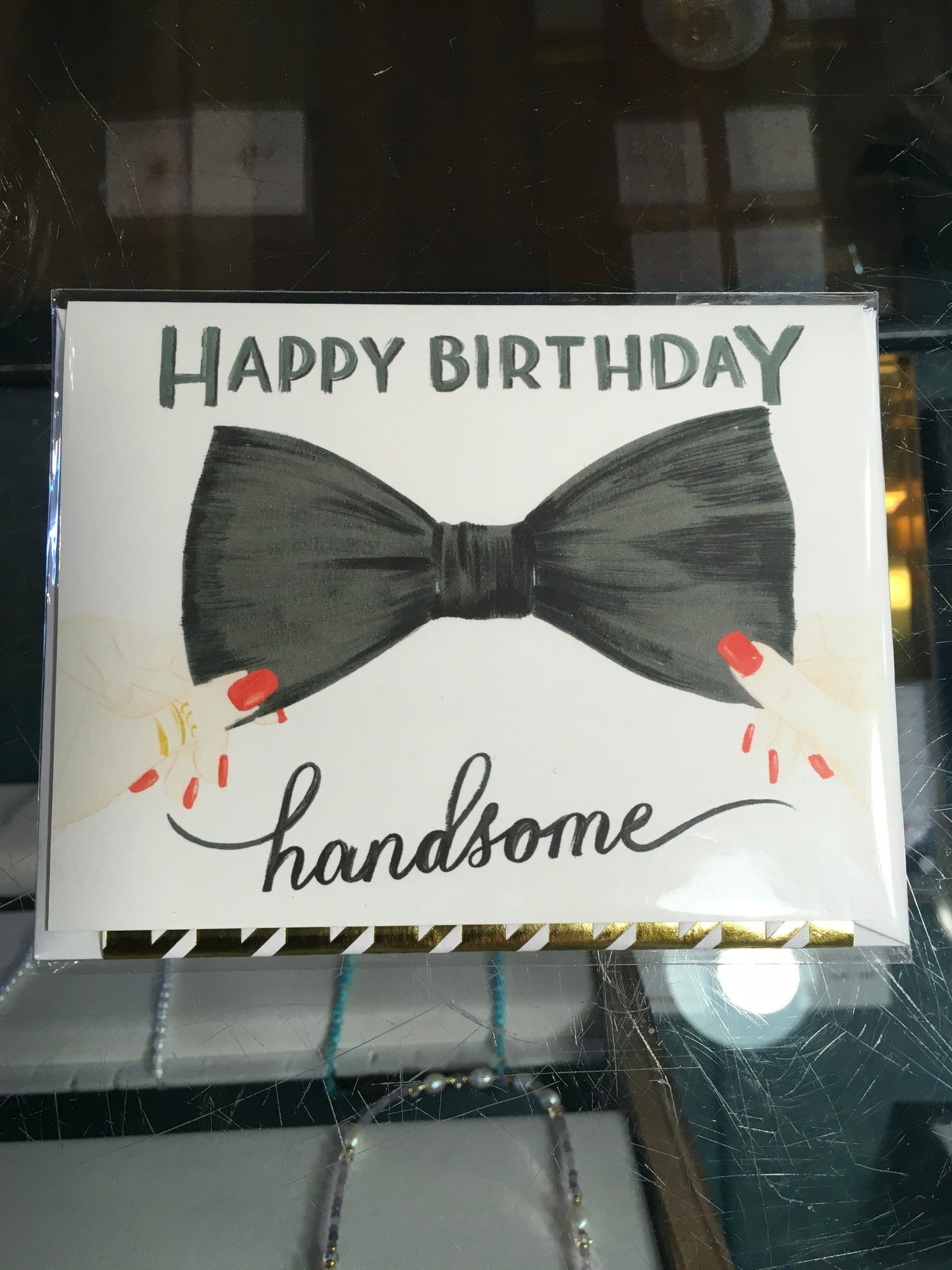 Happy birthday handsome bow tie card