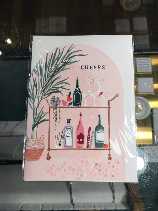 Cheers bar cart card