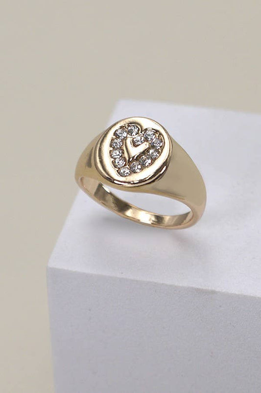 HEART SIGNET RING