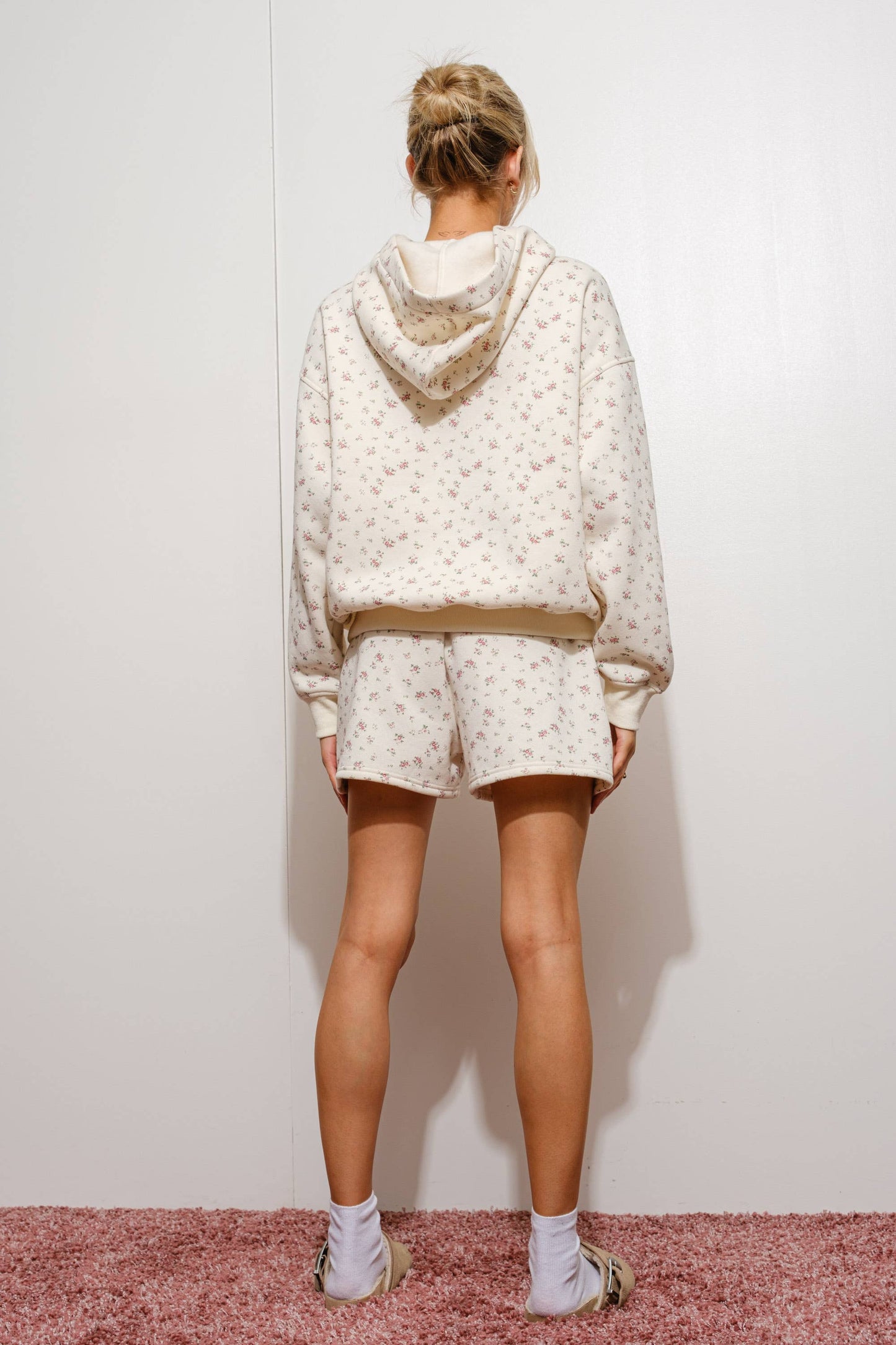 DITSY FLORAL SWEAT SET -Cream