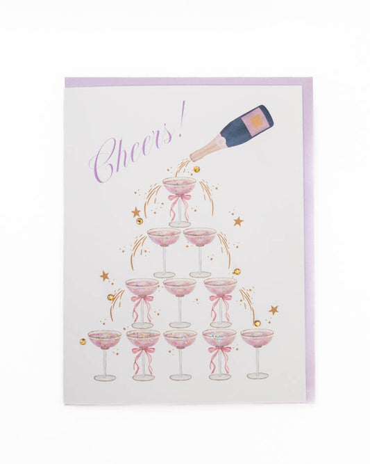 'Champagne Cheers' Congratulations Greeting Card