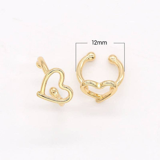Dainty Golden Big Heart Earcuff
