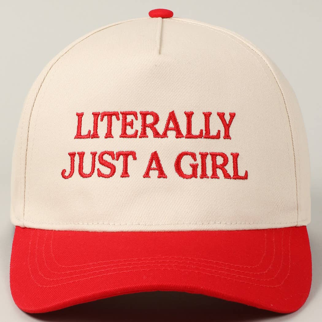 Literally Just A Girl Embroidered Trucker Hat