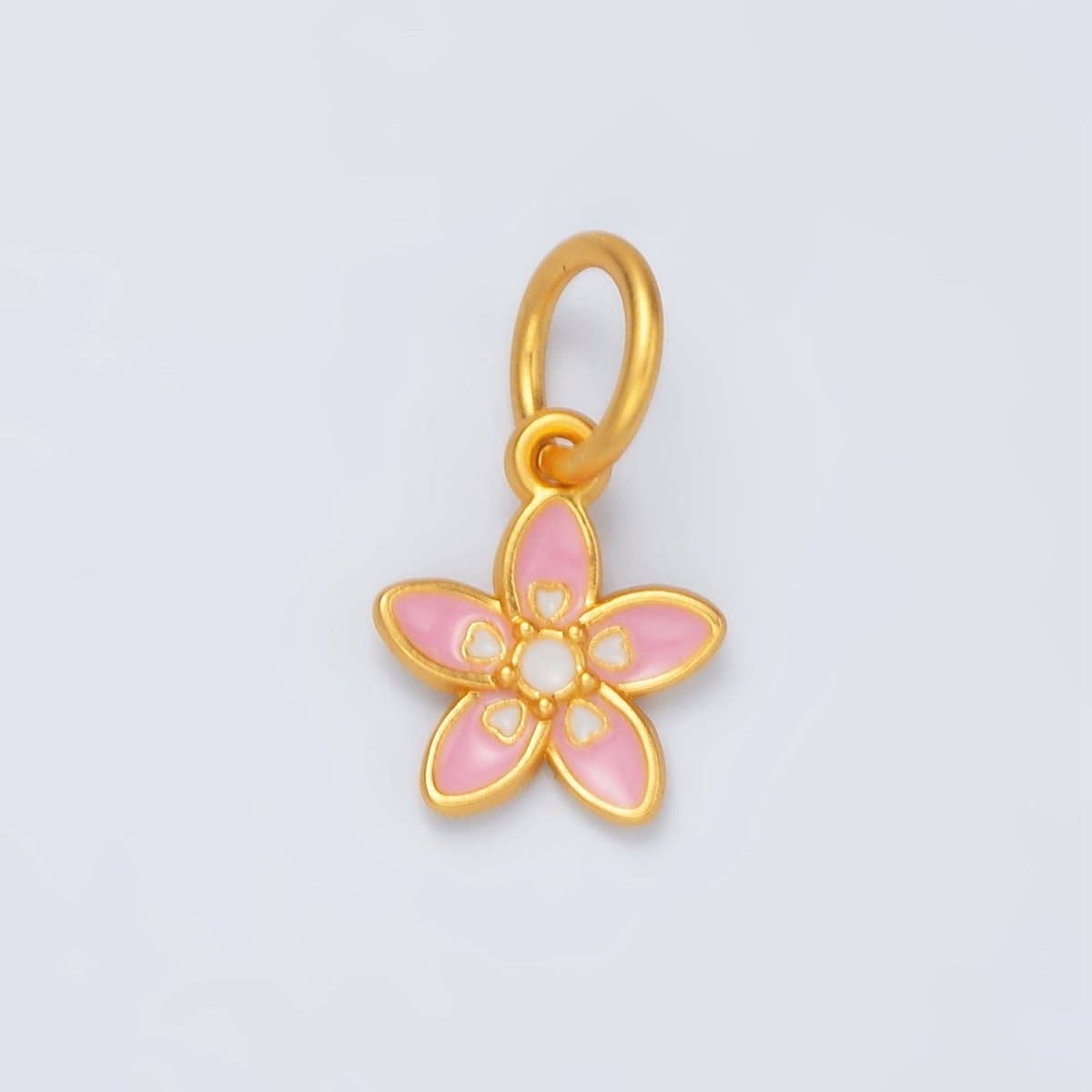 Pink Daisy Flower Charm