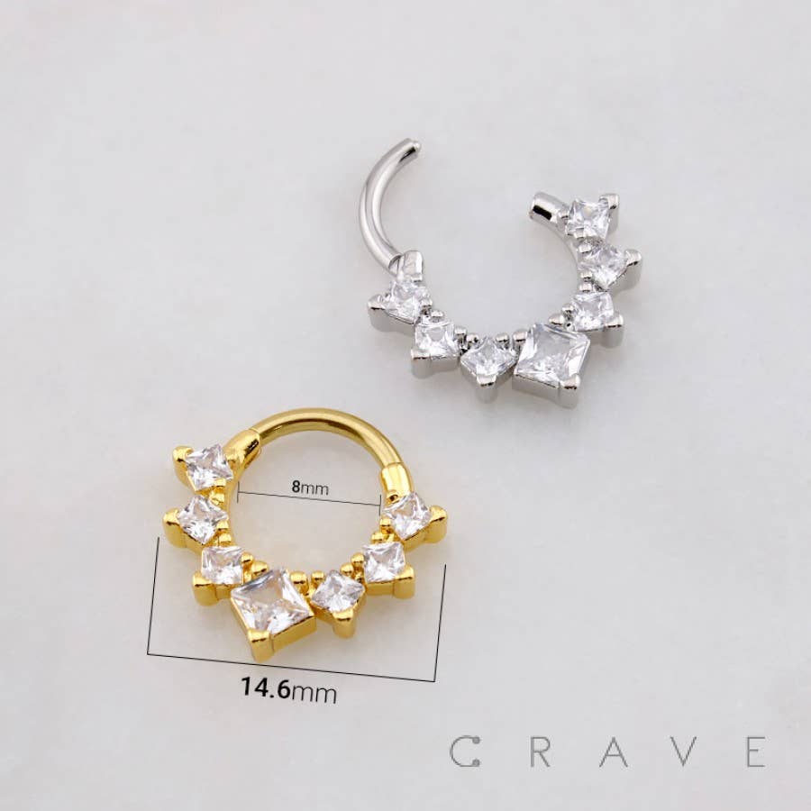 CRESCENT CZ DAITH SURGICAL STEEL- SS