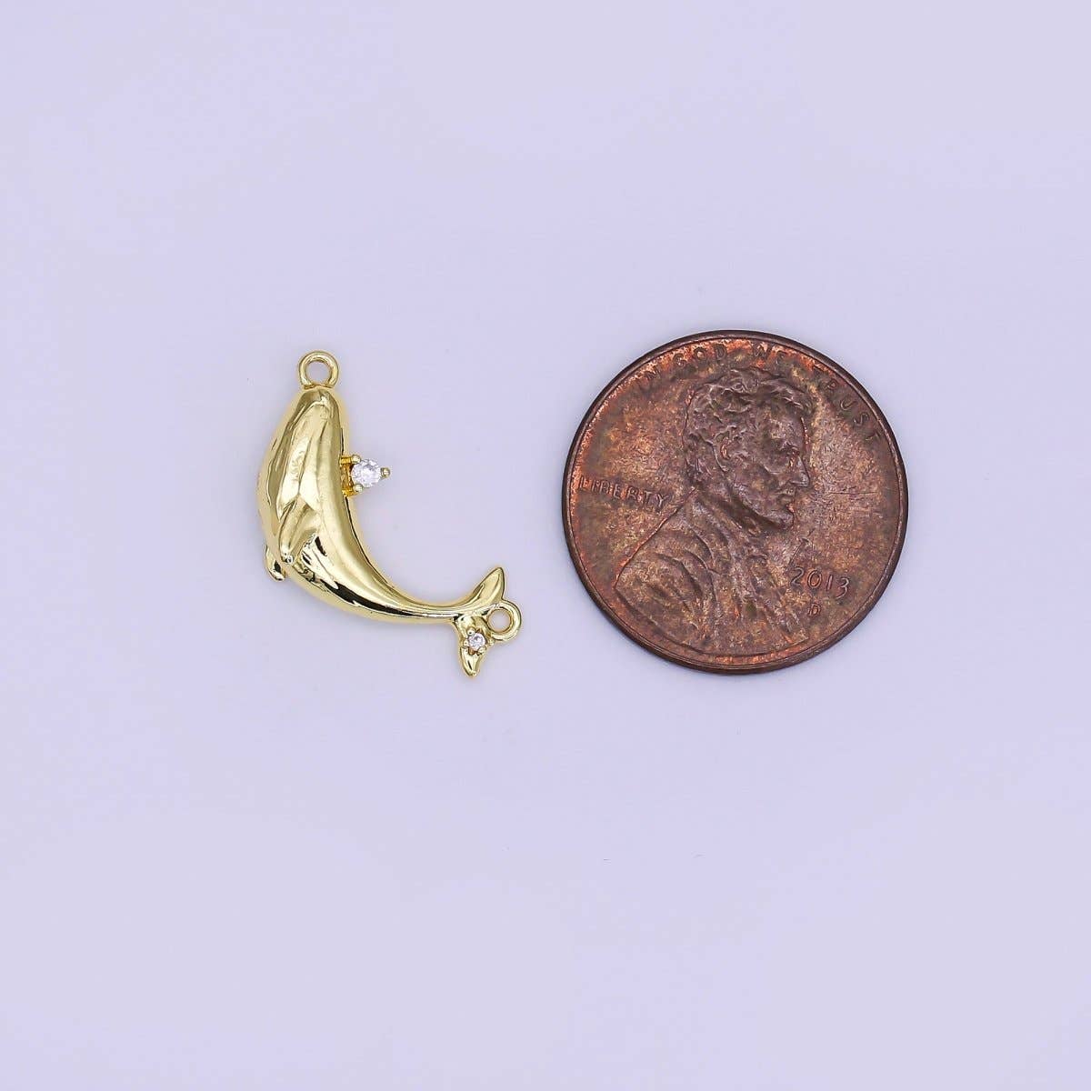 24K Gold Whale Charm