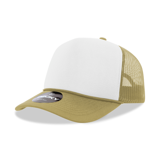 Adult Foam Trucker Hat Kha/Wht/Kha