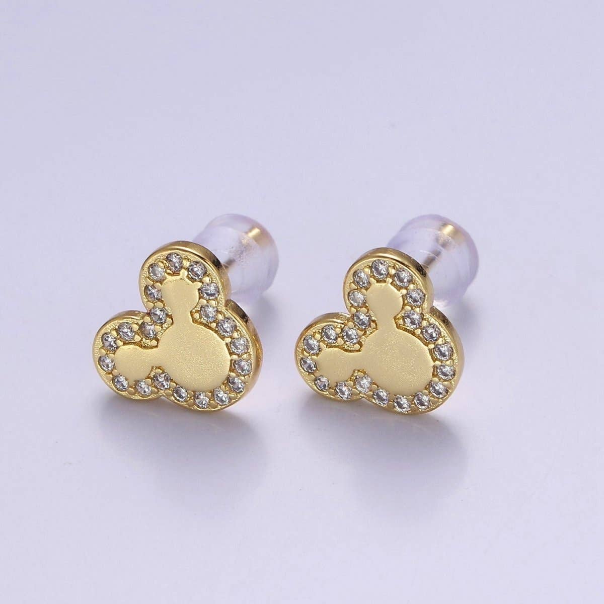 Gold Mickey Stud Earrings