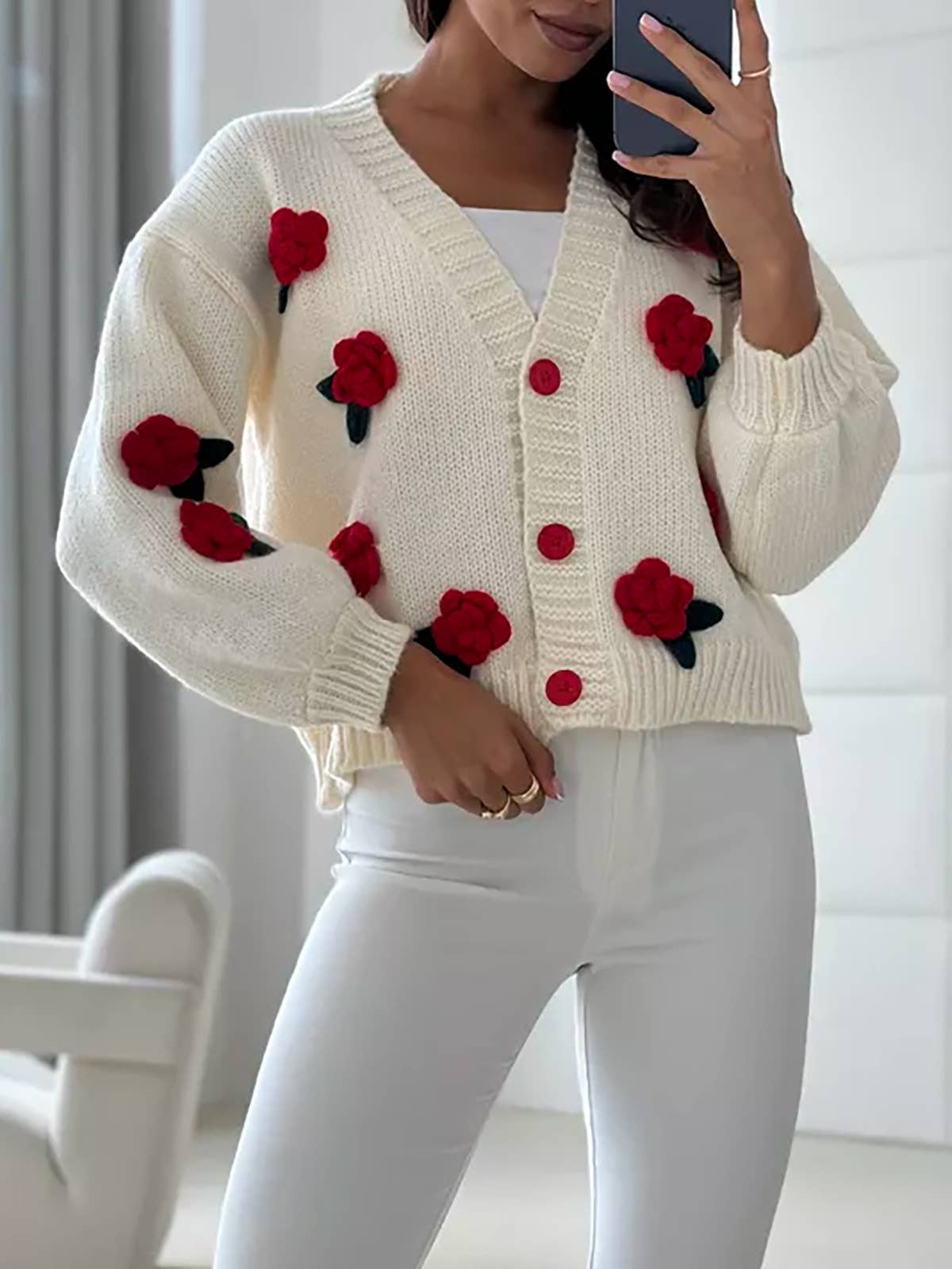Rose Knit Sweater