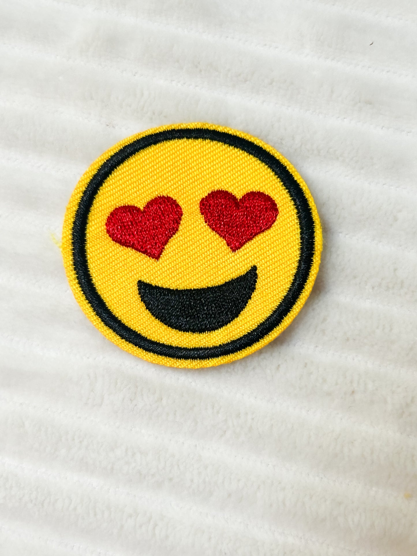 Heart Eyes Yellow Smile Patch