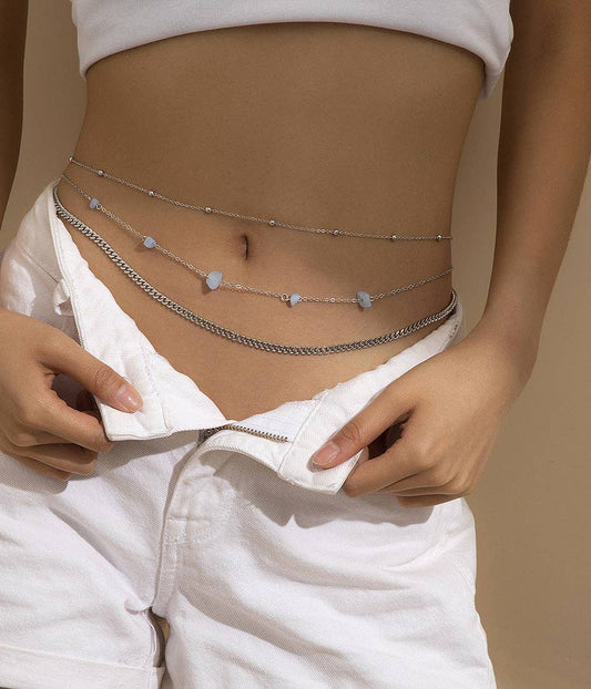 Silver Triple Belly Necklace