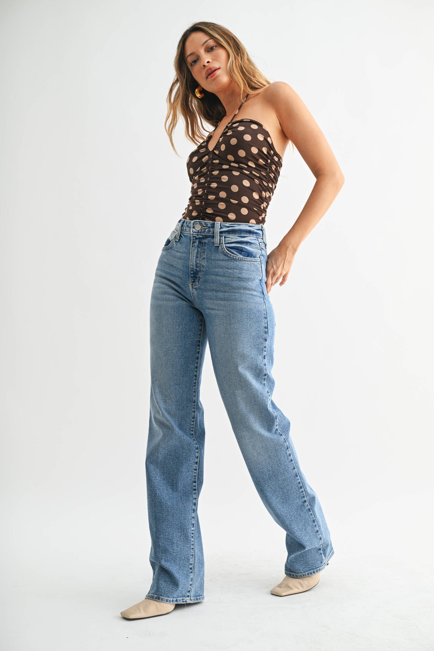Longer Length Straight Denim