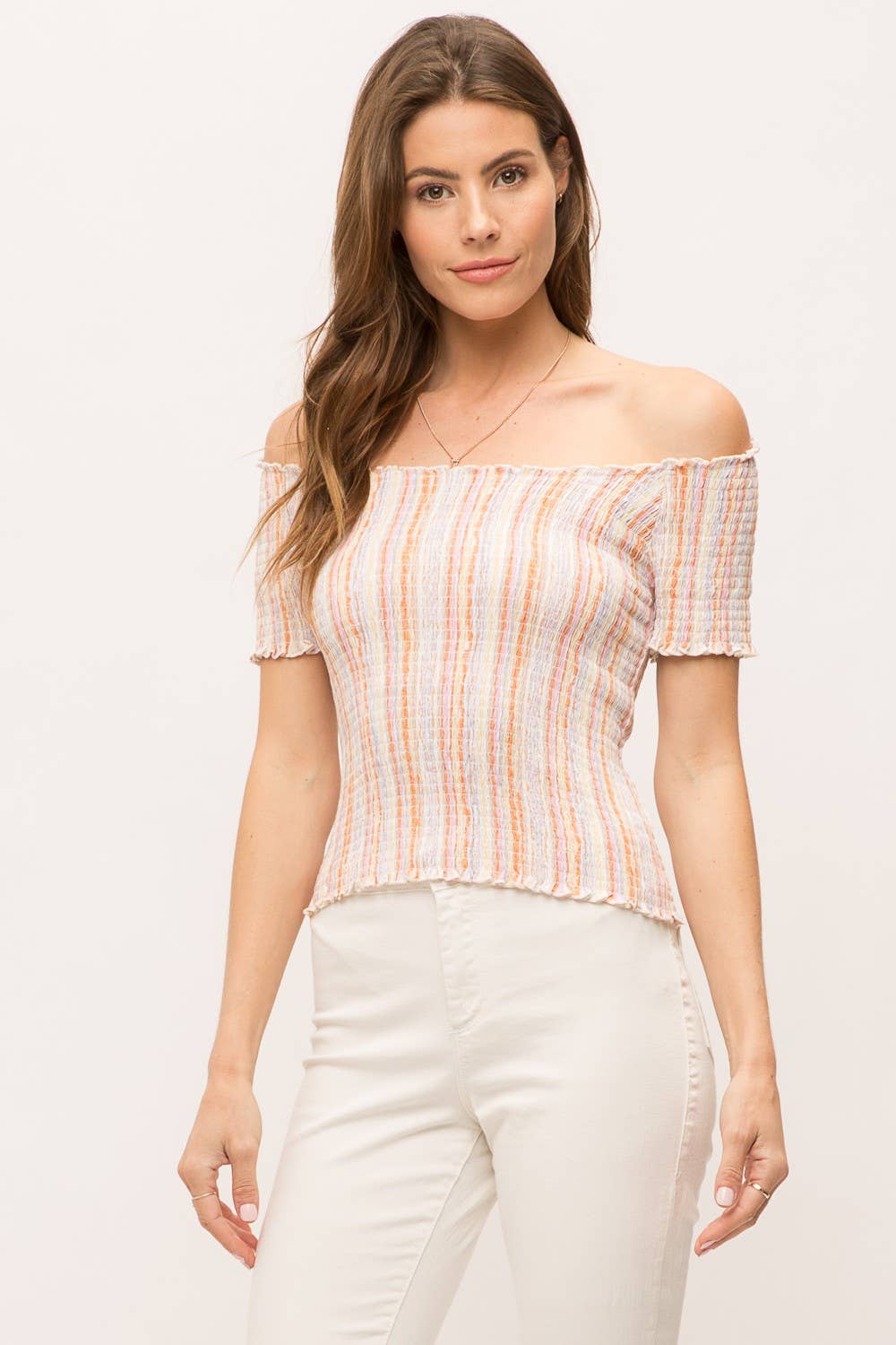 Sherbet Ruched Top