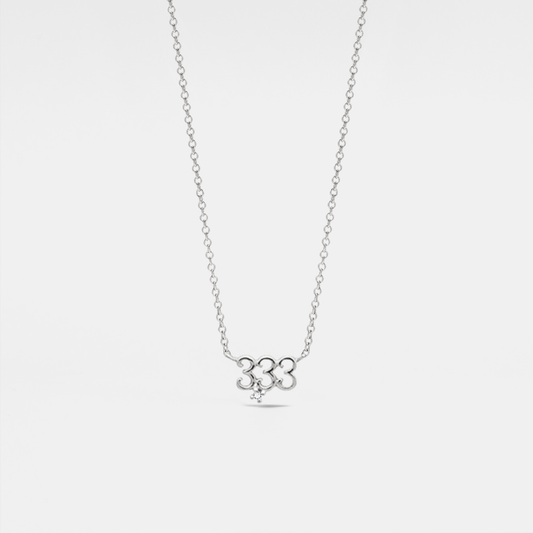Dainty Angel Number Necklace Sterling Silver 333