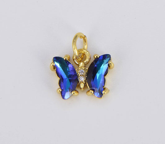 Blue Sapphire Butterfly Charm