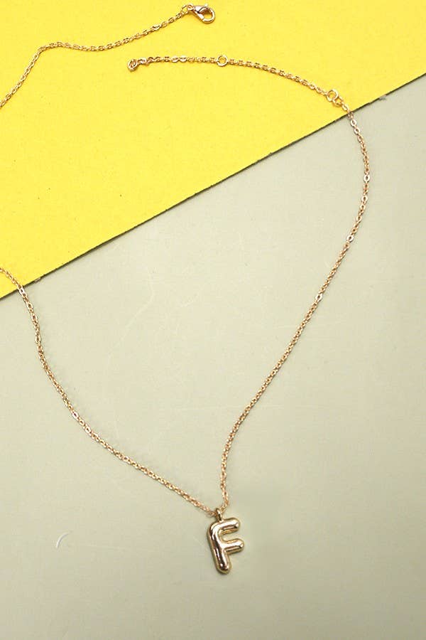 BUBBLE INITIAL NECKLACE