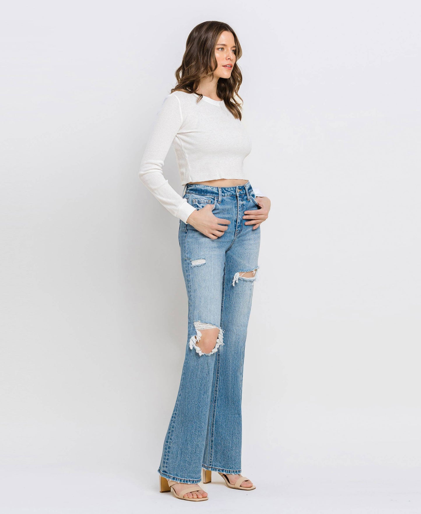 JOSIE DISTRESSED STRAIGHT JEANS