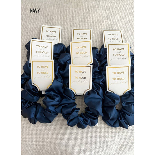 Silk Satin Soft Scrunchy: NAVY