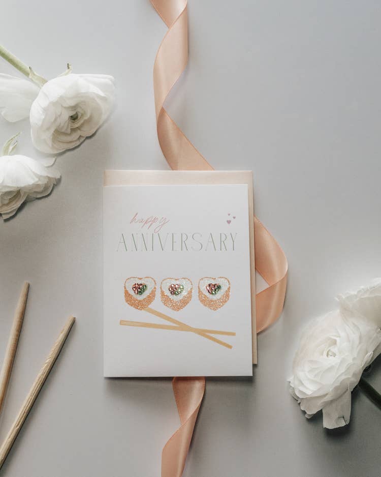 'Sushi Love' Anniversary Greeting Card