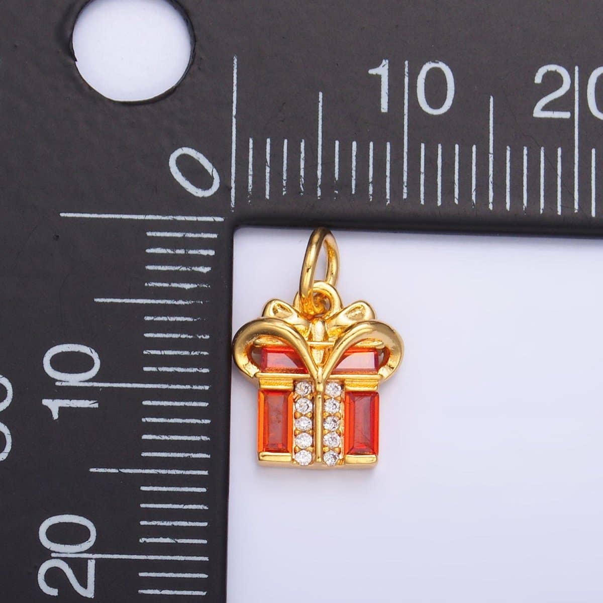 Baguette CZ Present Gift Charm