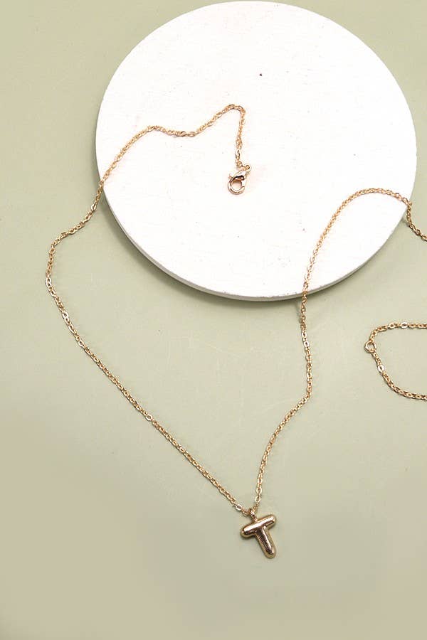 BUBBLE INITIAL NECKLACE