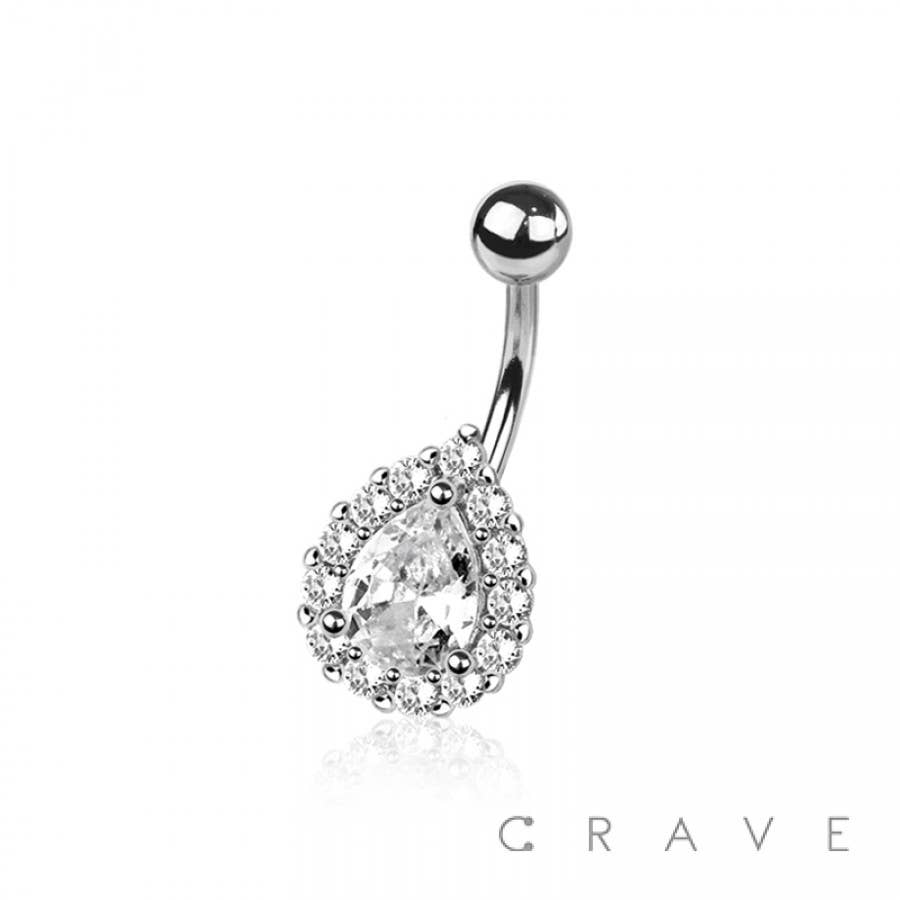 Tear Drop Belly Button Ring