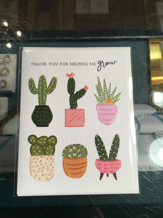 Helping me grow card