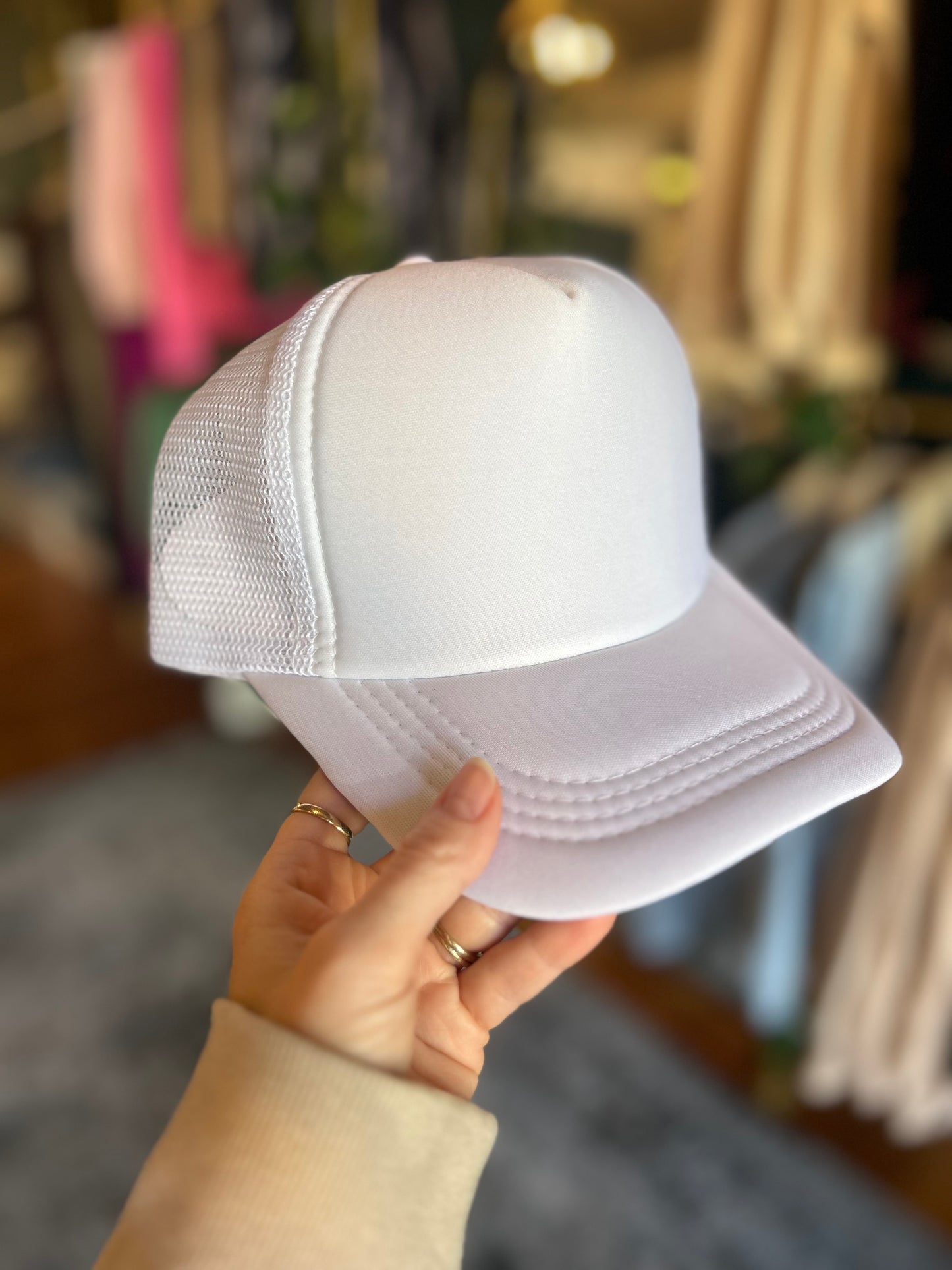 Adult Foam Trucker Hat - White