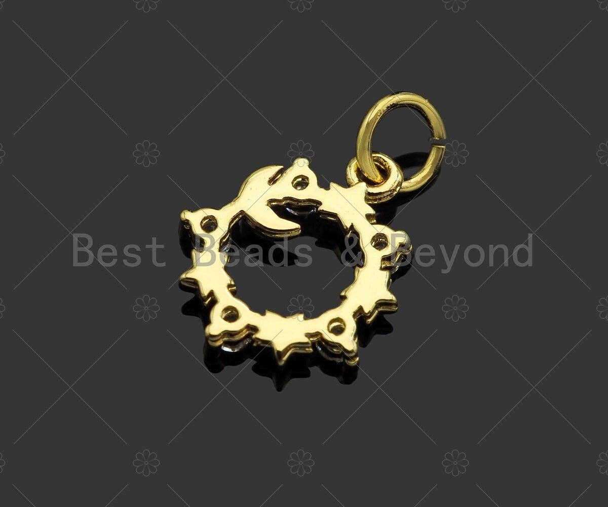 Sun, Star, Moon Circle Charm