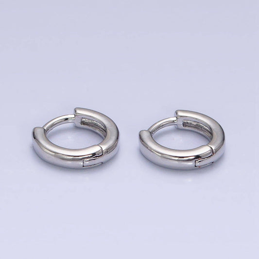 Gold Filled 10mm Huggies-Silver