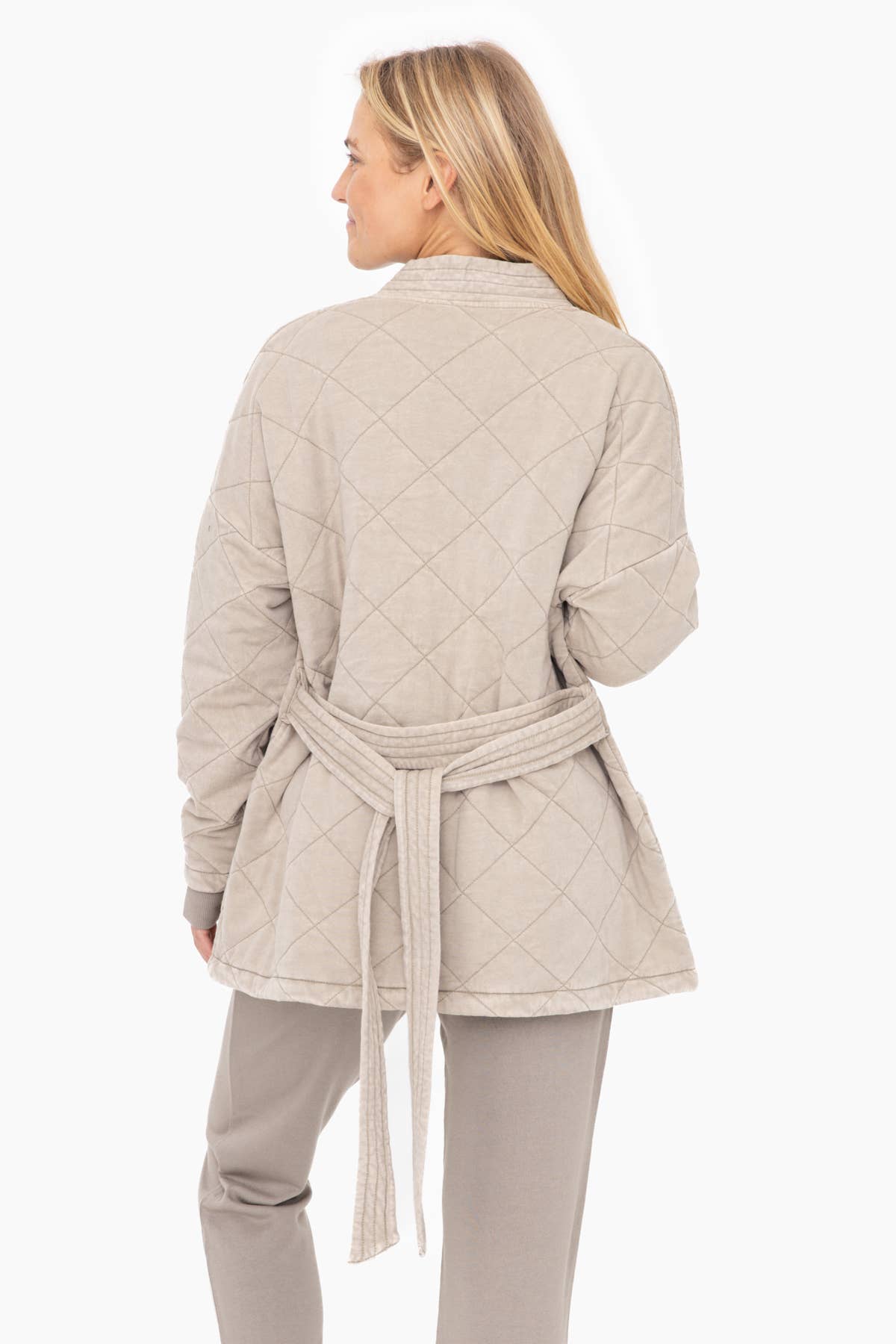 Cotton Quilted Wrap Jacket