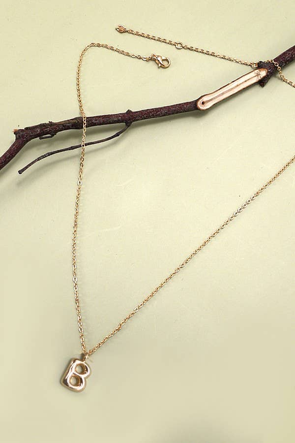 BUBBLE INITIAL NECKLACE