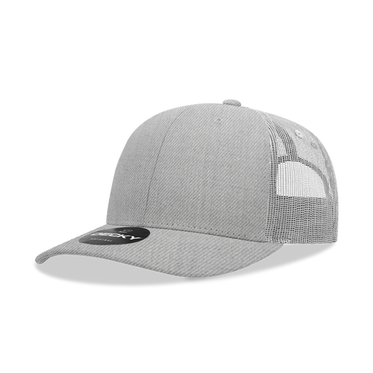 Adult Trucker Hat- Heather Grey/Light Grey