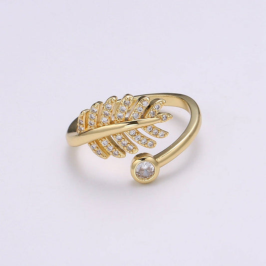 Gold Leaf Adjustable Ring