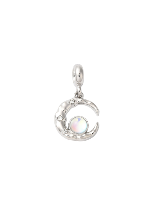 * Silver Bubble Moon Charm