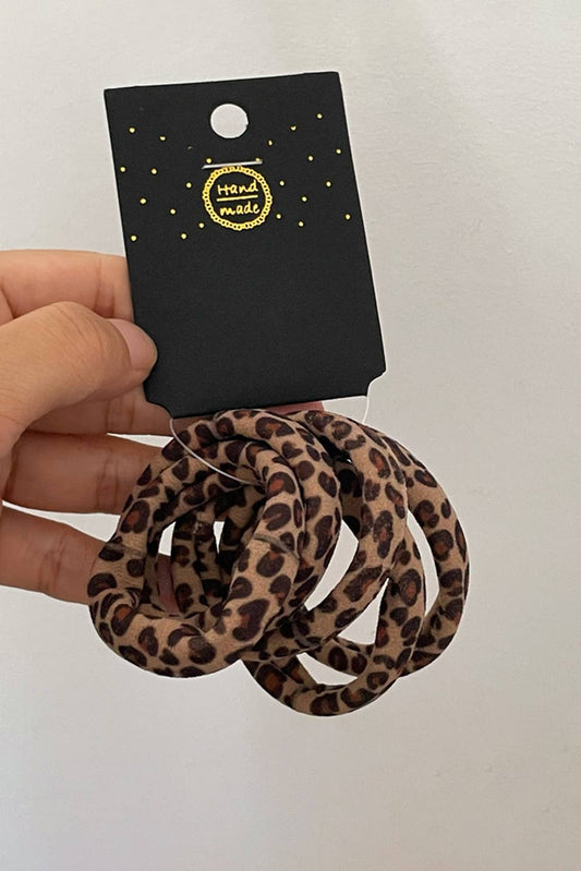 5pcs Leopard Hair Tie Set