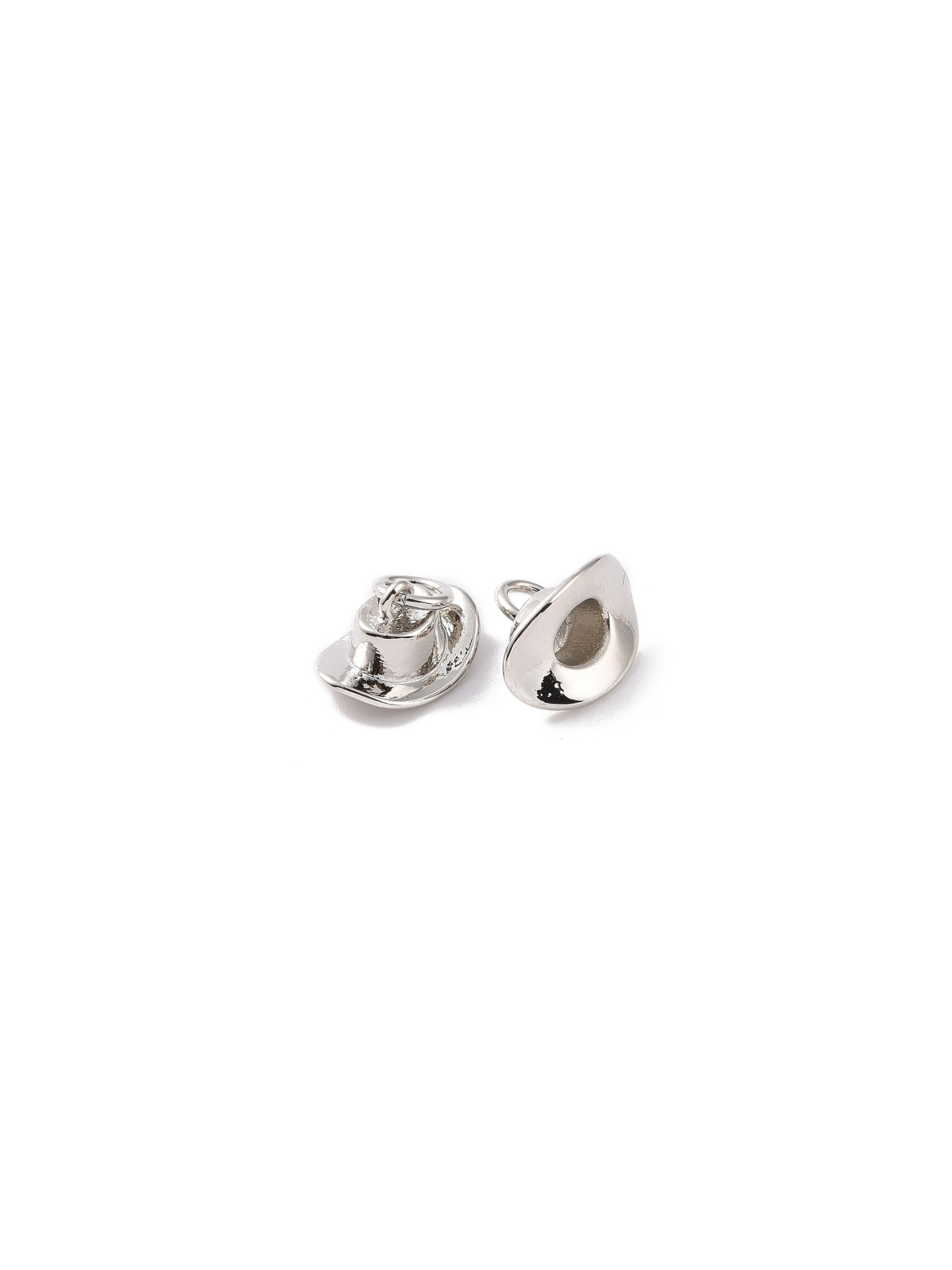 Silver Cowgirl Hat Charm