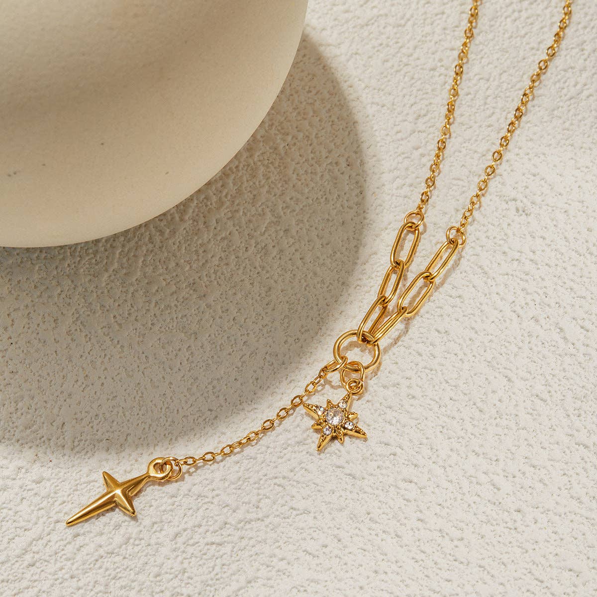 Gold Plated Cross Choker Necklace