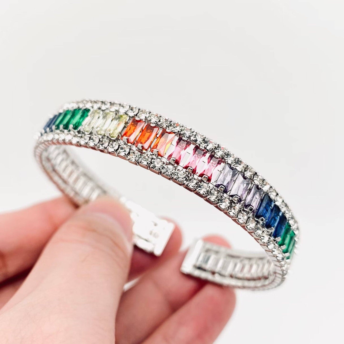 18K CZ Colorful Bangle