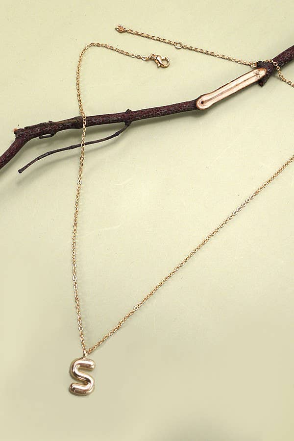 BUBBLE INITIAL NECKLACE