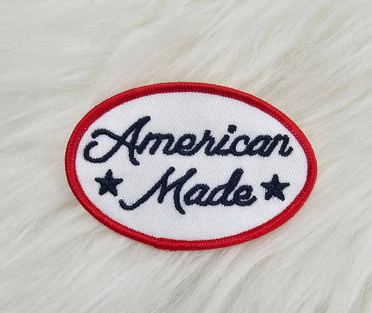 American Made Embroidery Iron On Patch