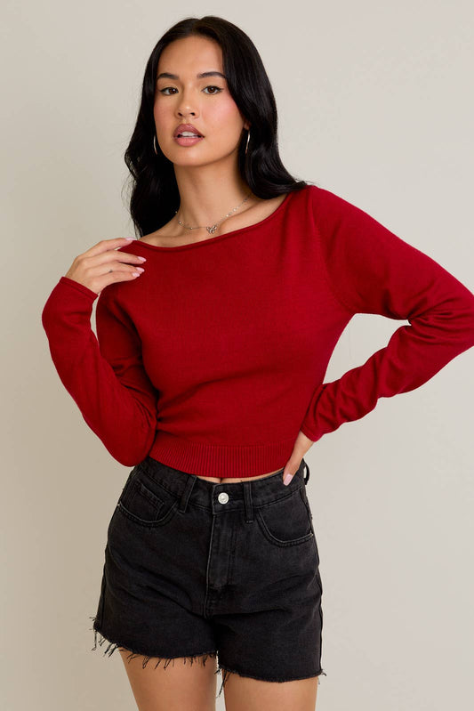 Open Back Sweater