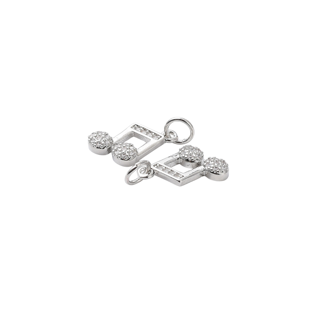 *Silver music note charm
