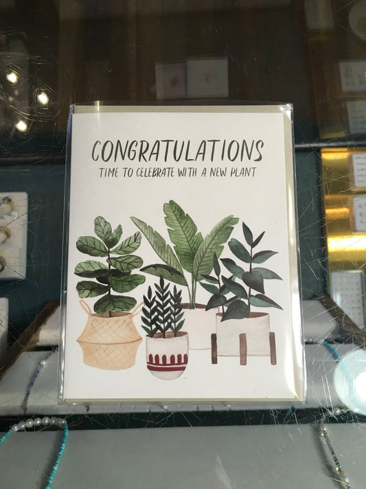 Congratulations plant card